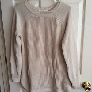 Cream colored round hem sweater
